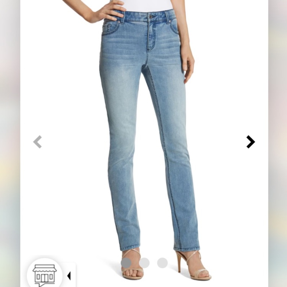 Chico’s So Lifting Slim-Leg Jeans in Silver Lake Indigo